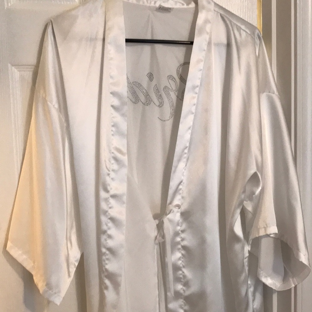 Ivory Bridal Robe with Inner Tie